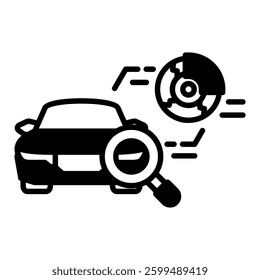 Inspection Icon in Mixed Glyph Style. Simple Glyph Icon Vector. Simple Vector Design