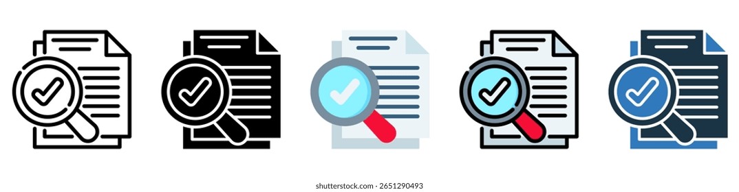 Inspection Icon Multiple Style Vector Illustration