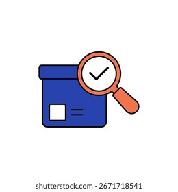Icono de inspección Esquema editable Línea de trazo Dibujo EPS