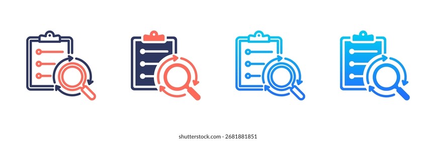 Paquete De Iconos De Inspección En Varios Estilos