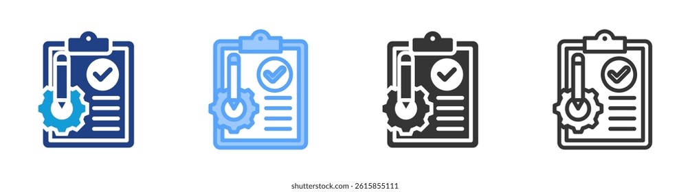 Inspection icon set multiple style collection