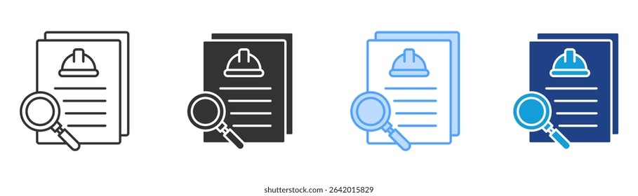 Inspection Icon Set Multiple Style Collection