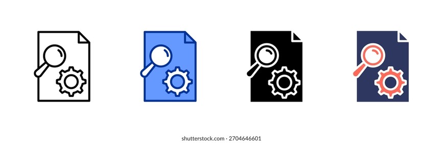 Conjunto de iconos de inspección colección de estilos múltiples