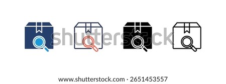 Inspection icon set multiple style collection