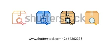Inspection icon set multiple style collection