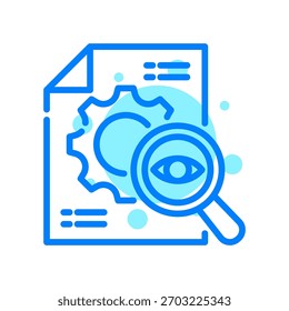 Icono de inspección en forma de Ilustración vectorial