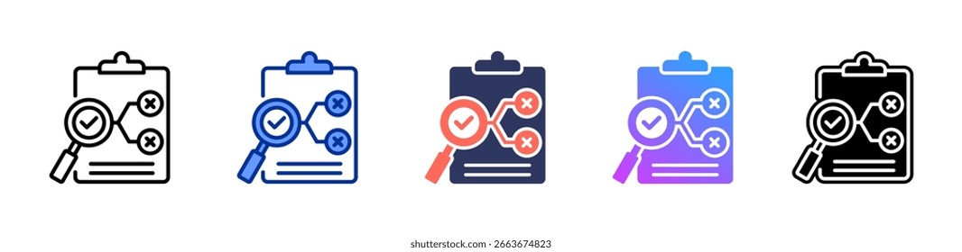 Inspection icon sheet multiple style collection