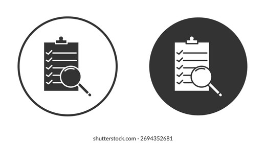 Icono de inspección. Simple Ilustración vectorial. Conjunto de iconos de silueta.