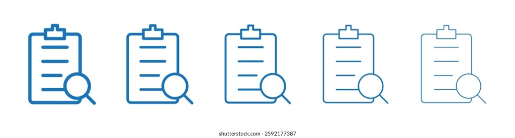 Inspection icon Symbol collection thin outline set