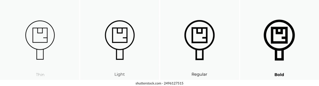 inspection icon. Thin, Light Regular And Bold style design isolated on white background