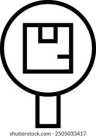 icono de inspección. Diseño de estilo lineal delgado aislado sobre fondo blanco