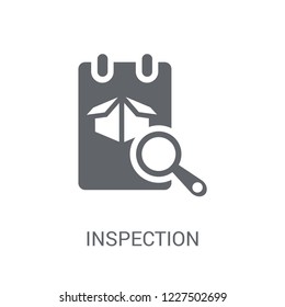 Inspection icon. Trendy Inspection logo concept on white background from Delivery and logistics collection. Suitable for use on web apps, mobile apps and print media.