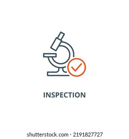 Inspection icon vector illustration concept isolated on white background used for web and mobile