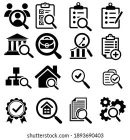 Inspection icon vector set. Testing illustration sign collection. Check symbol.