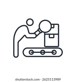 icono de inspección. Vector. Trazo editable. signo de estilo lineal para uso Diseño web, logotipo. Ilustración de símbolo.