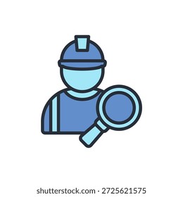 icono de inspección. Vector. Trazo editable. signo de estilo lineal para uso Diseño web, logotipo. Ilustración de símbolo.