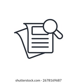 icono de inspección.Trazo editable.signo de estilo lineal para uso Diseño web, logotipo.Ilustración de símbolo.