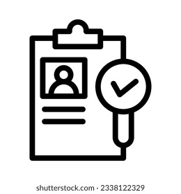 Symbol der Inspektionslinie, Vektorgrafik. Einfache Vektorgrafik von Elementen, geeignet für Anwendungen, Websites und Präsentationen einzeln auf weißem Hintergrund