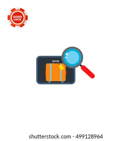 Inspection of Luggage Vector Icon