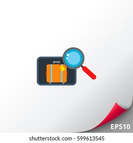 Inspection of Luggage Vector Icon