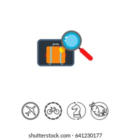 Inspection of Luggage Vector Icon