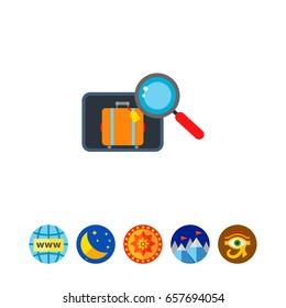 Inspection of Luggage Vector Icon