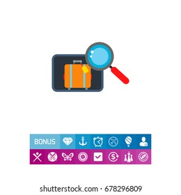 Inspection of Luggage Vector Icon