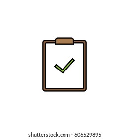 Inspection outline flat icon
