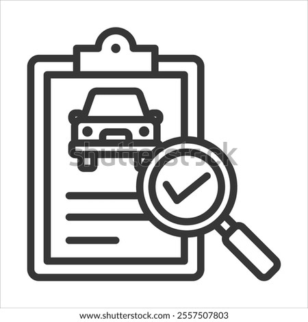 Inspection Outline Icon Vector Illustration
