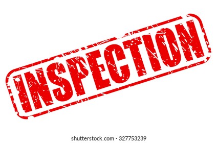 INSPECTION red stamp text on white