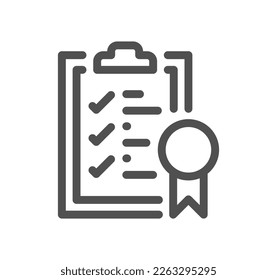 Inspection related icon outline and linear vector.