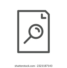 Inspection related icon outline and linear vector.