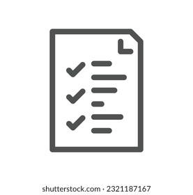 Inspection related icon outline and linear vector.