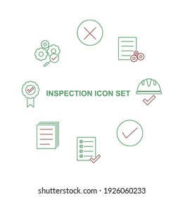
Icono de conjunto de inspección, icono de signo de conjunto de inspección aislado, ilustración de vector