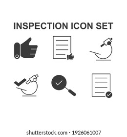 Symbol für Inspektionsset, Symbol für einzelne Inspektionsgruppen, Vektorgrafik