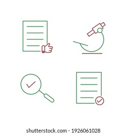 Inspection set icon, isolated Inspection set sign icon, vector illustration