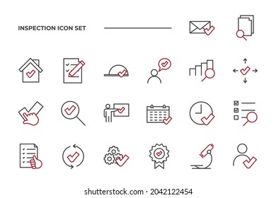 Inspection set icon, isolated Inspection set sign icon, vector illustration