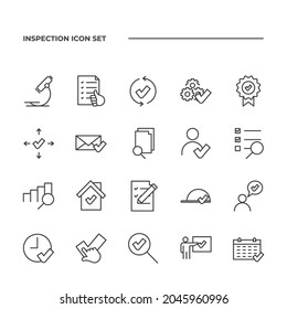 Inspection set icon, isolated Inspection set sign icon, vector illustration