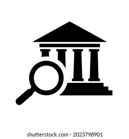 Icono de vector de inspección. marca el símbolo de ilustración. signo de examen. logotipo de prueba.