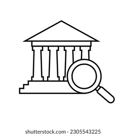 Inspection vector icon. check illustration symbol. examination sign. test logo.