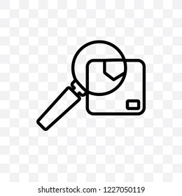 Inspection vector linear icon isolated on transparent background, Inspection transparency concept can be used for web and mobile