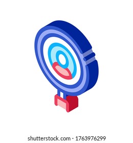 Inspektion des Voter Icon Vector. Isometrische Inspektion des Wählerzeichens. farbige einzelne Symbolillustration