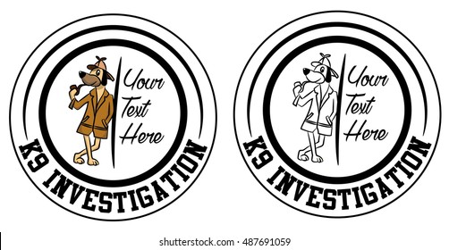 Inspector dog vector badge