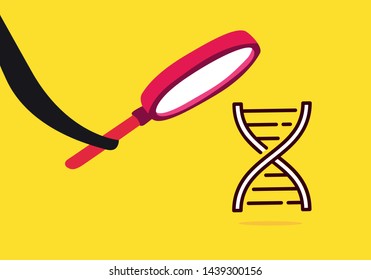 An inspector examines the DNA.
