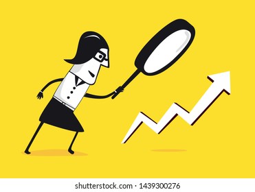 An inspector examines the graph.