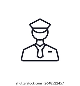 inspetor ícone coleção .design estilo com fundo