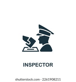 Inspector icon. Monochrome simple sign from election collection. Inspector icon for logo, templates, web design and infographics.