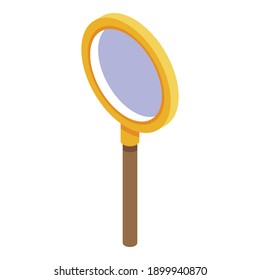 Icono de la lupa del inspector. Isométrico del icono vectorial de la lupa del inspector para el diseño web aislado en fondo blanco