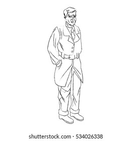 Inspector man cartoon design