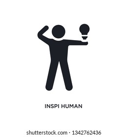inspi human isolated icon. simple element illustration from feelings concept icons. inspi human editable logo sign symbol design on white background. can be use for web and mobile